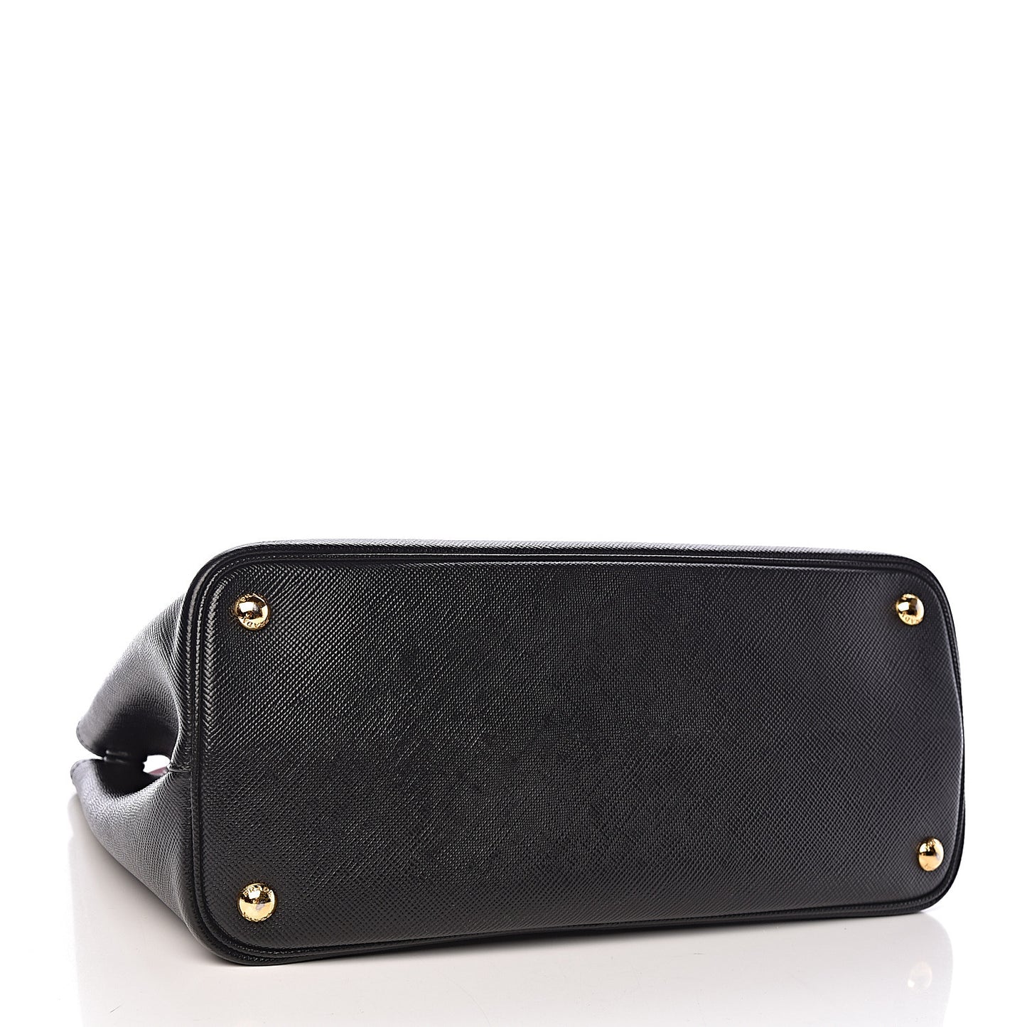Saffiano Cuir Medium Double Bag Black Fuoco