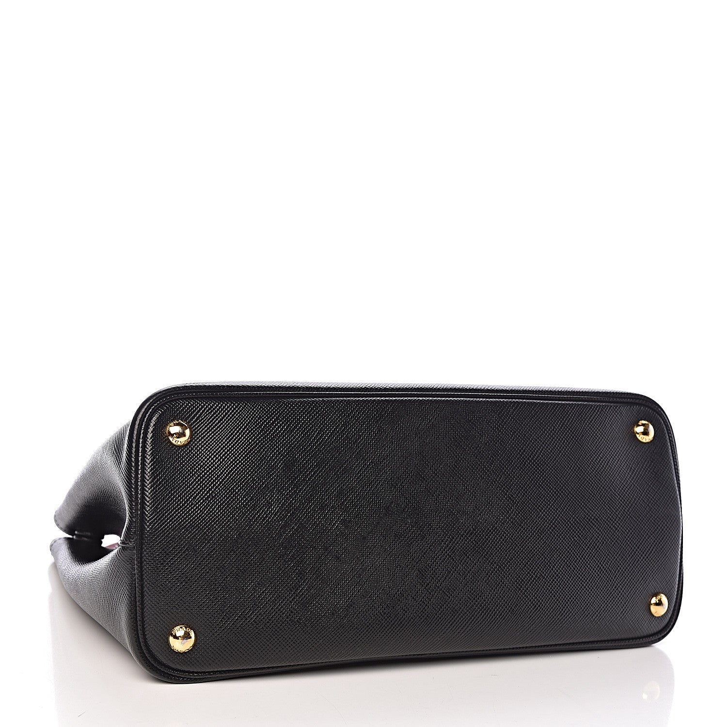Prada Saffiano Cuir Medium Double Bag Black Fuoco 4 of 13