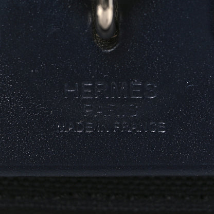 Hermes Military Toile Vache Hunter Herbag Zip PM 31 Black Bleu Indigo 7 of 10