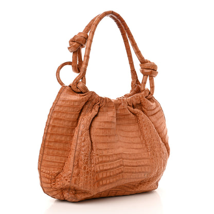 Nancy Gonzalez Crocodile Knot Hobo Brown 2 of 8