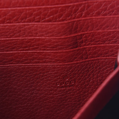 Gucci Calfskin GG Marmont Chain Wallet Vulcanic Red 6 of 10