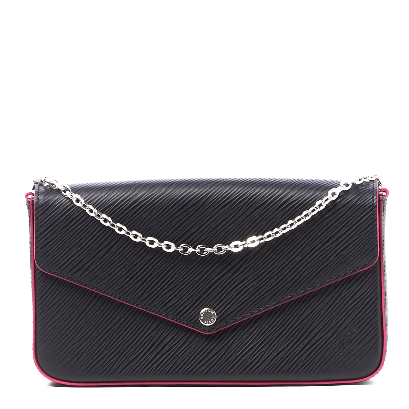 Louis Vuitton Epi Pochette Felicie Black Hot Pink 3 of 9