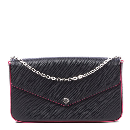Louis Vuitton Epi Pochette Felicie Black Hot Pink 3 of 9