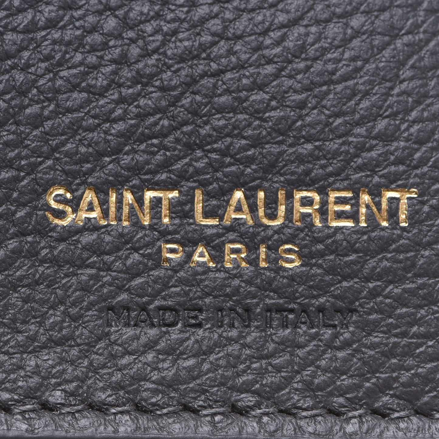 Grained Calfskin Tiny Monogram Compact Zip Around Wallet Grey