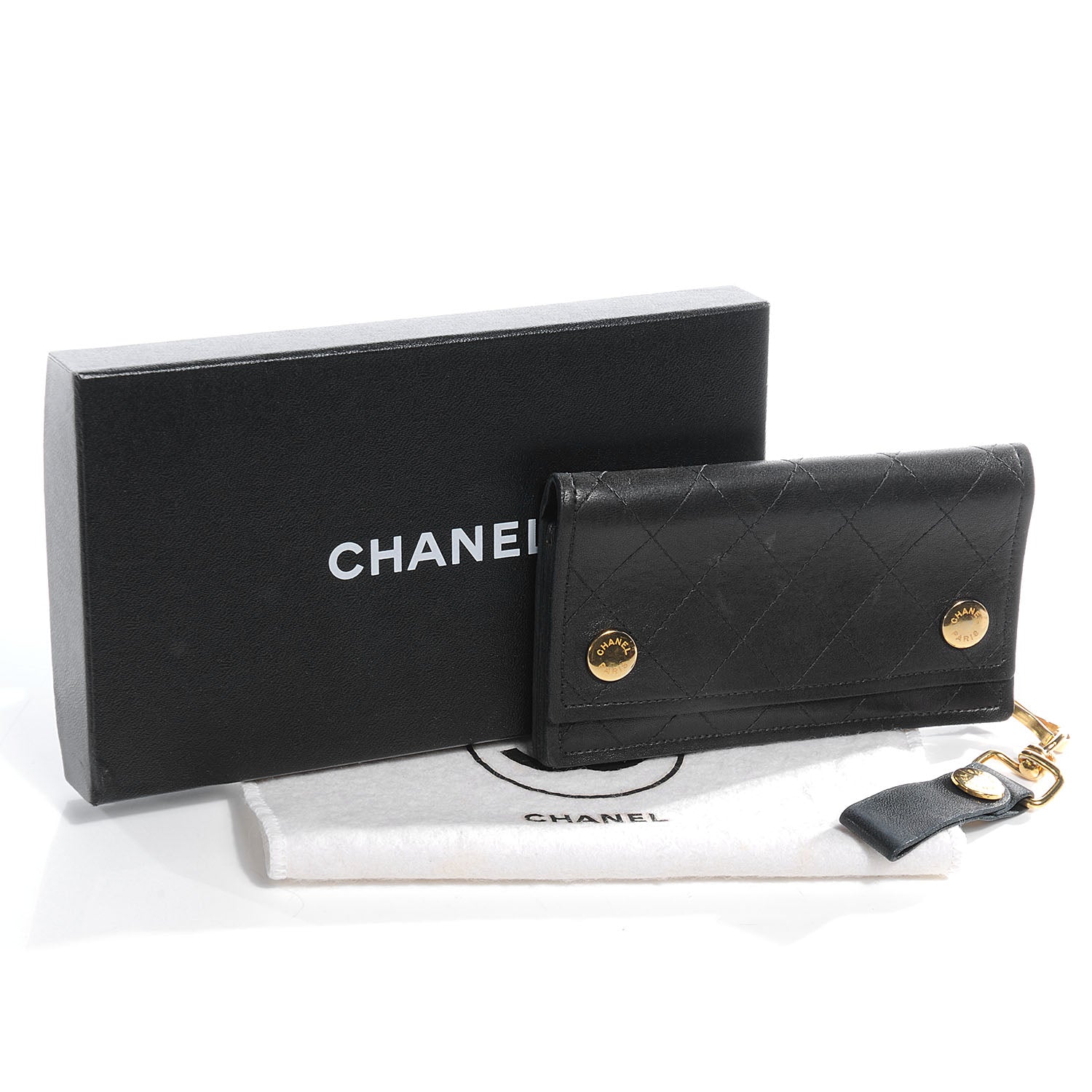 Chanel Lambskin Diamond Stitch Wallet Black 5 of 10