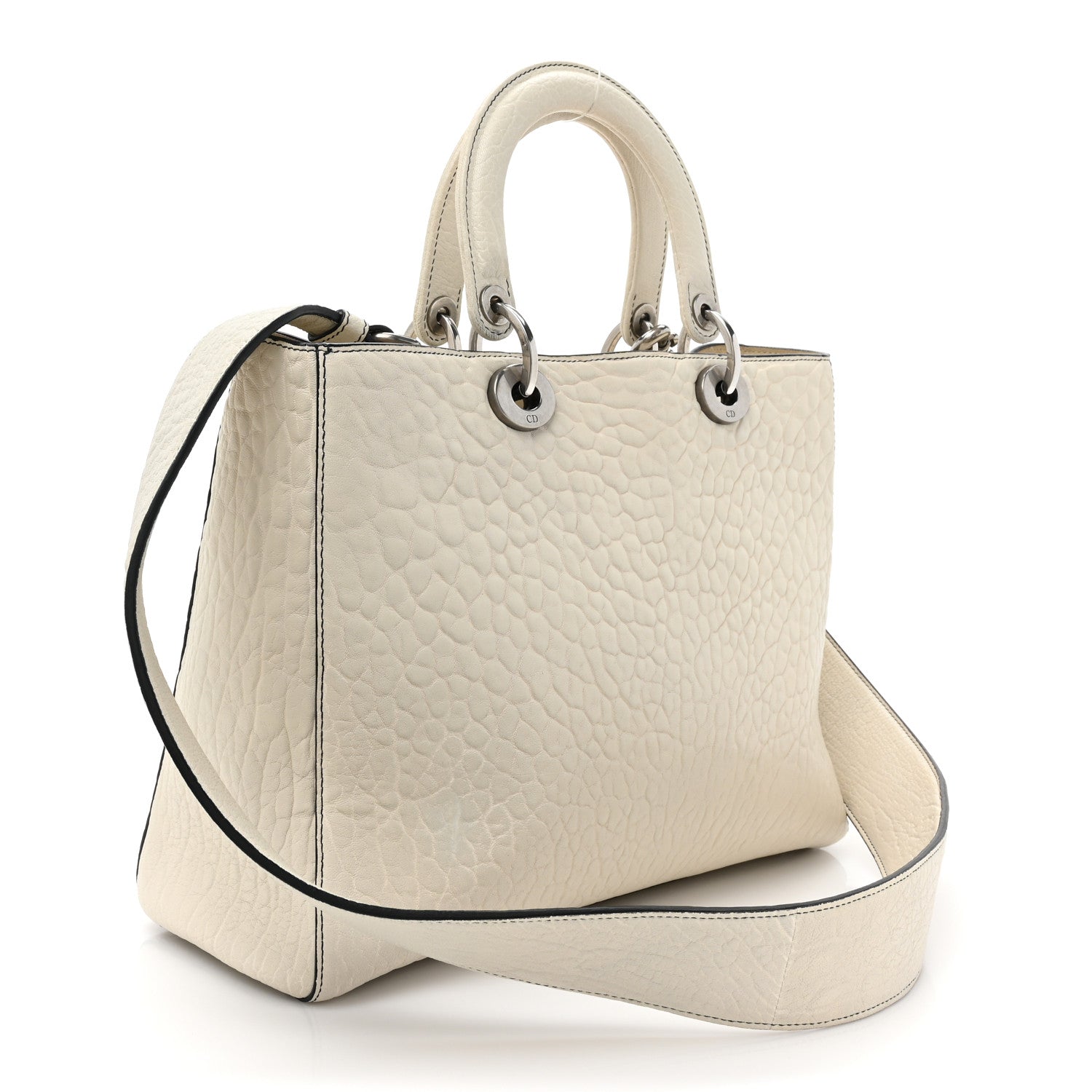 Christian Dior Canyon Grained Lambskin Large Lady Dior Off White 2 of 12