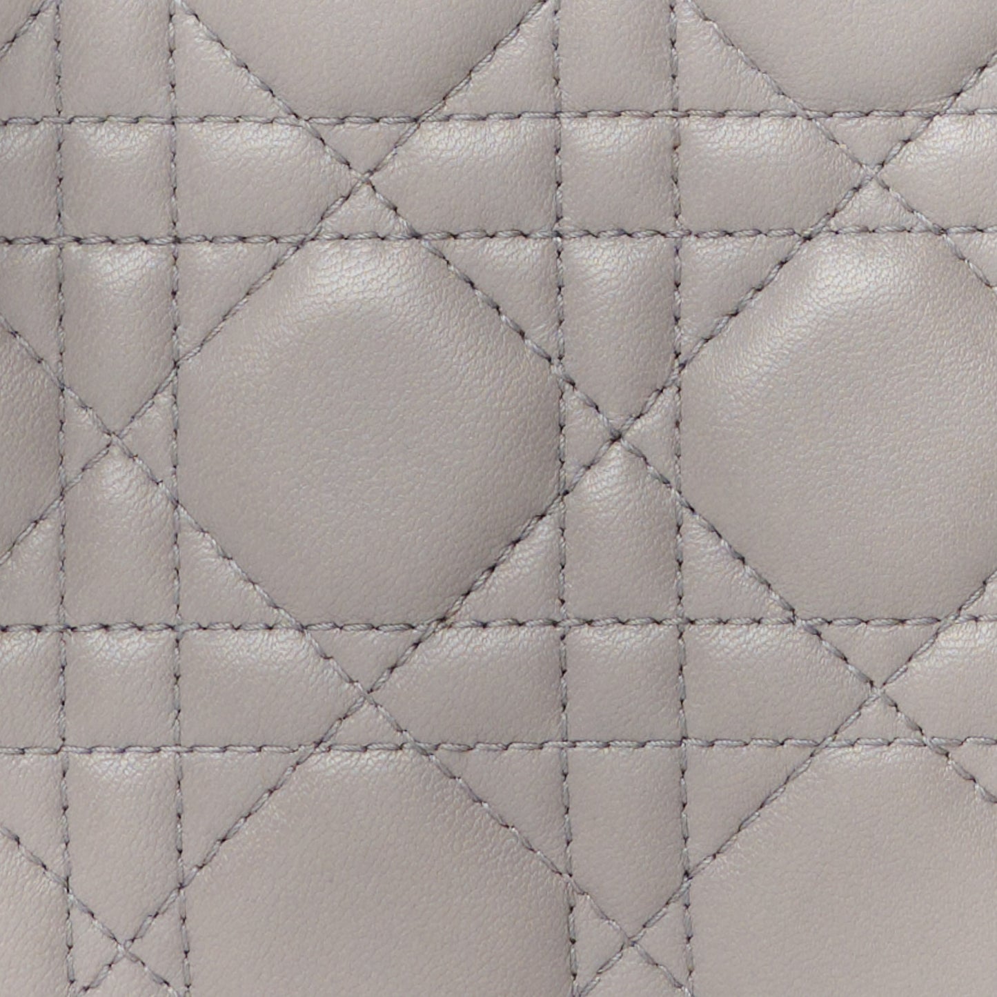Lambskin Cannage Small Lucky Badges My Lady Dior Grey