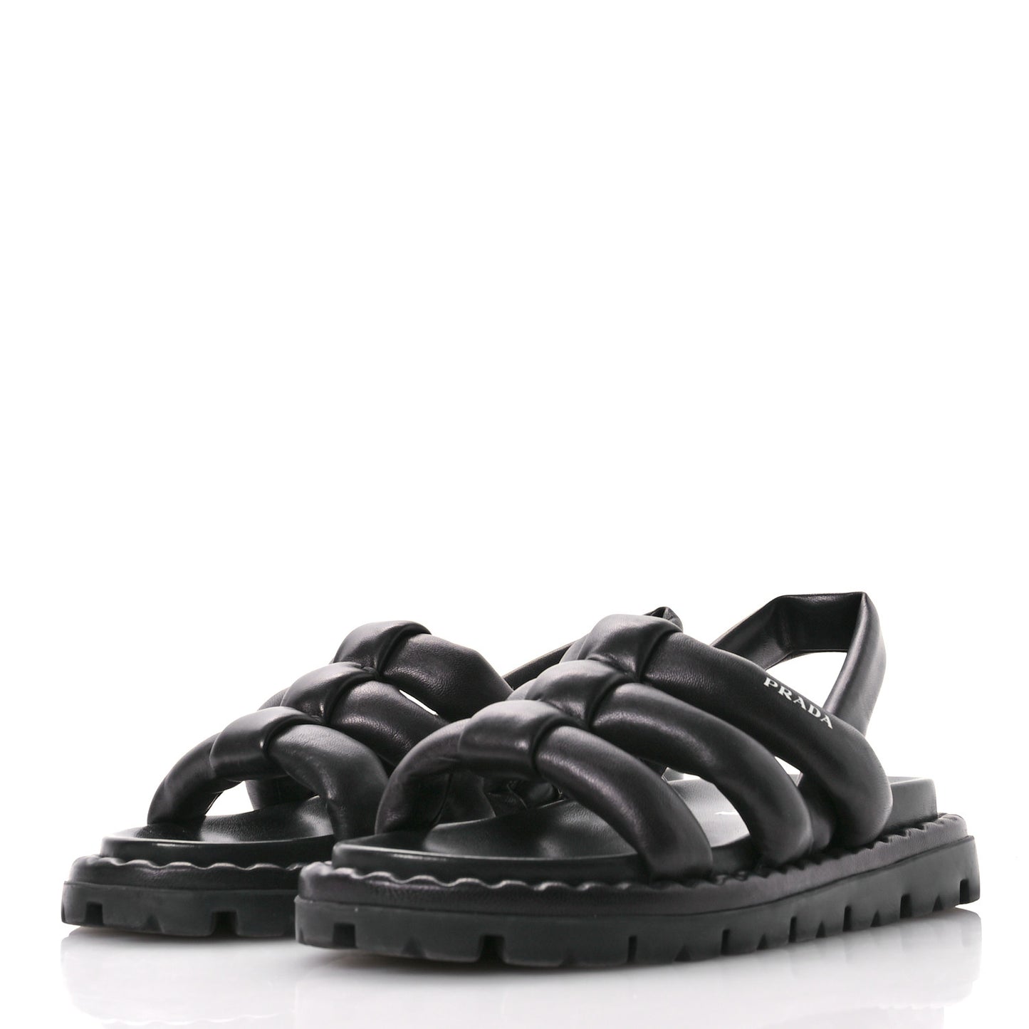 Nappa Padded Blow 20mm Slingback Sandals 37.5 Black