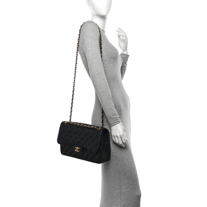 Chanel Caviar Quilted Jumbo Double Flap Black 2 of 10