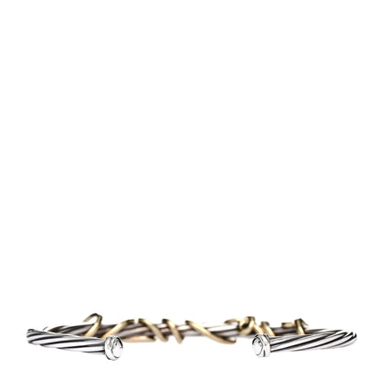 David Yurman Sterling Silver 14K Yellow Gold DY Whispers I Love You Bracelet 2 of 3