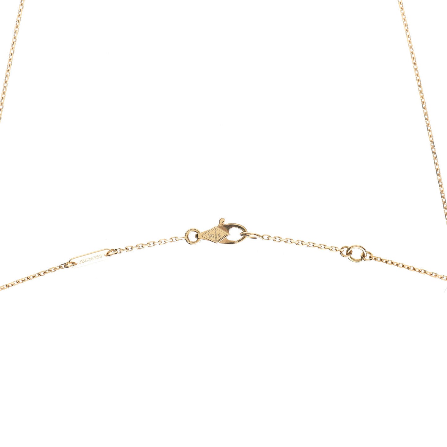 18K Yellow Gold Mother of Pearl Sweet Alhambra Pendant Necklace