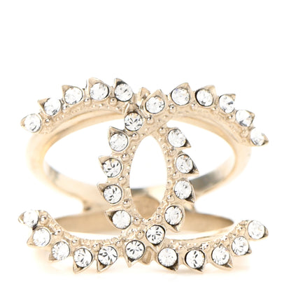 Chanel Crystal CC Ring 4.5 Gold 1 of 4