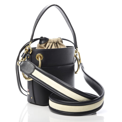 Chloe Smooth Calfskin Logo Mini Roy Bucket Bag Full Blue 3 of 11