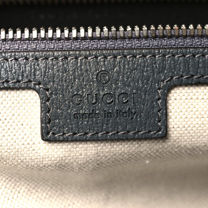 Gucci GG Supreme Monogram Textured Dollar Calfskin Large Savoy Duffle Bag Grey Black Graphite Grey 5 of 11