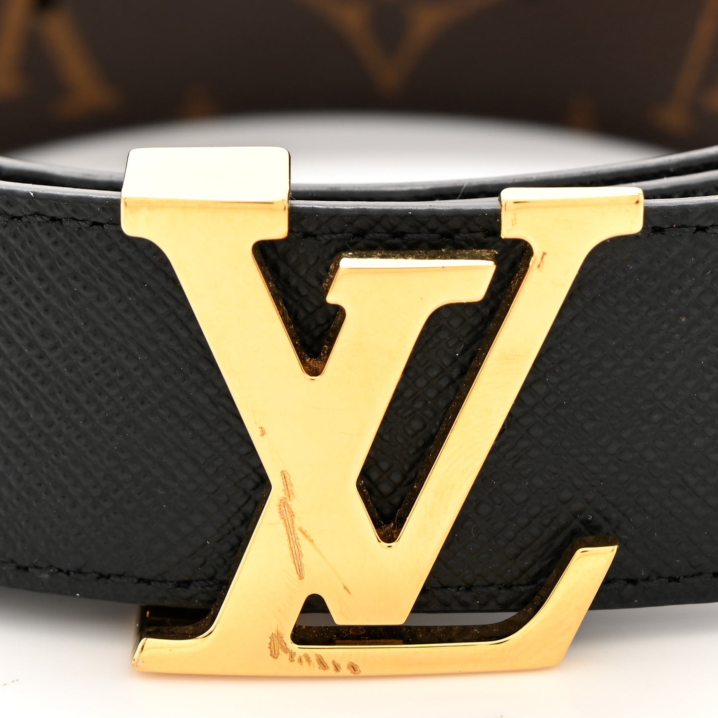 Calfskin Monogram 30mm LV Initiales Reversible Belt 90/36 Black