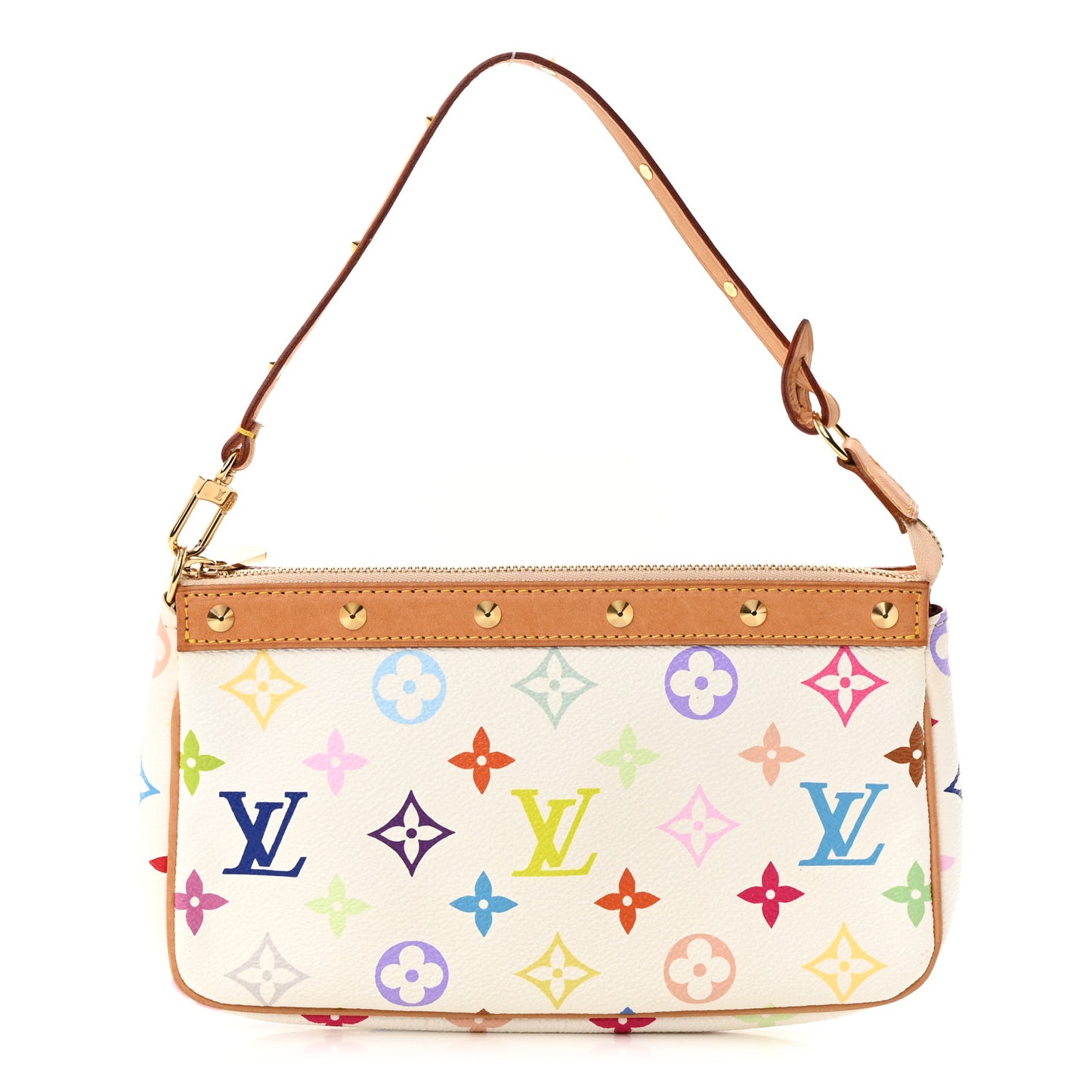 Monogram Multicolor Pochette Accessories White