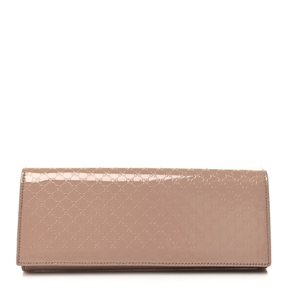 Gucci Patent Microguccissima Small Broadway Clutch Dark Cipria 1 of 9