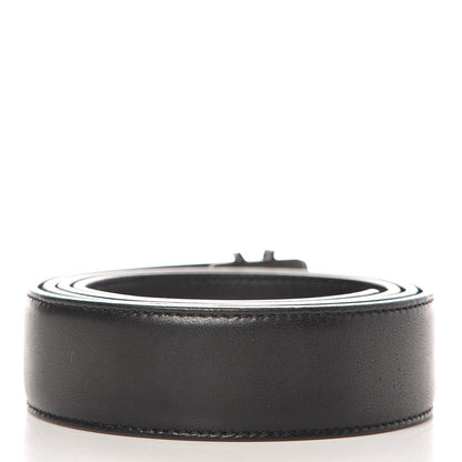 Saint Laurent Lambskin Interlocking Monogram Belt 90 36 Black 3 of 8