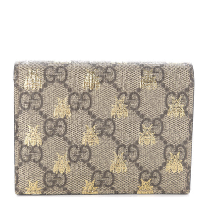 Gucci GG Supreme Monogram Bee Print Card Case 1 of 6