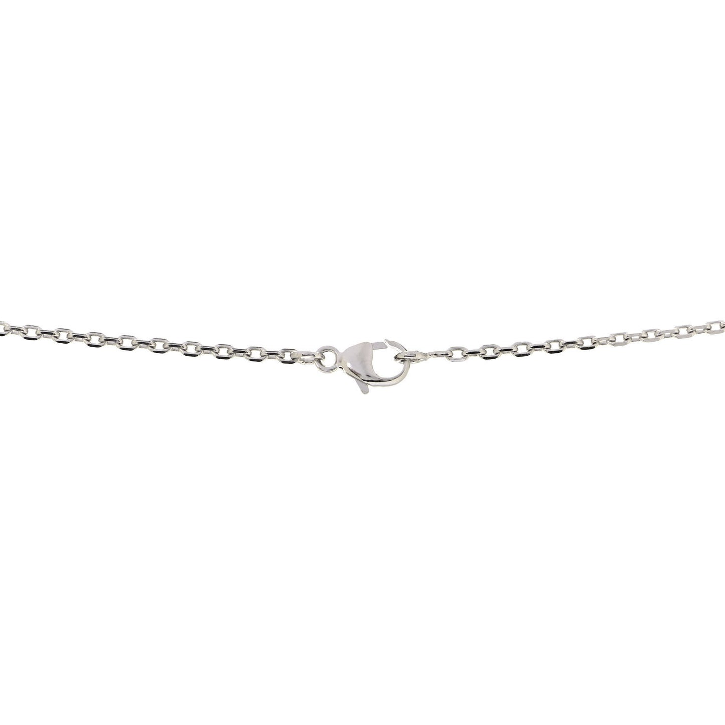 Lacquered Palladium Pop H Pendant Necklace White
