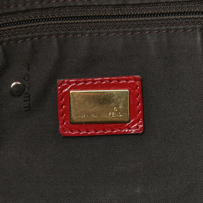 Fendi Vitello Naplak Large Convertible Baguette Rosso 6 of 14