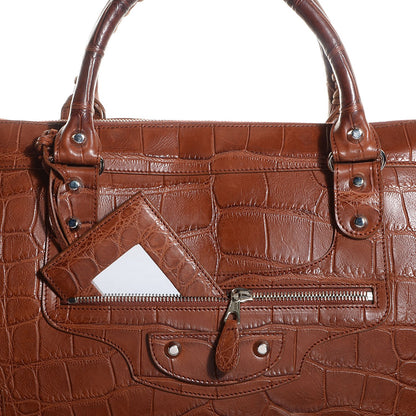 Balenciaga Crocodile Classic Hardware Work Camel 3 of 11