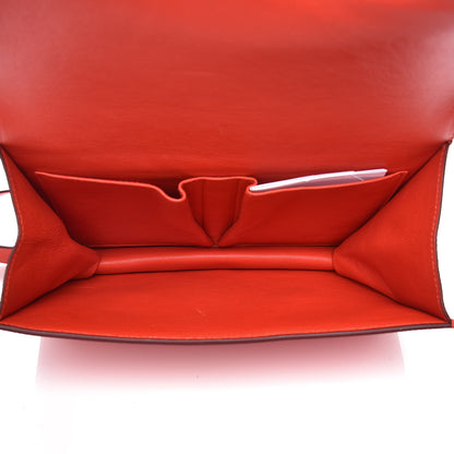 Celine Baby Grained Calfskin Medium Symmetrical Bag Vermillion 5 of 13