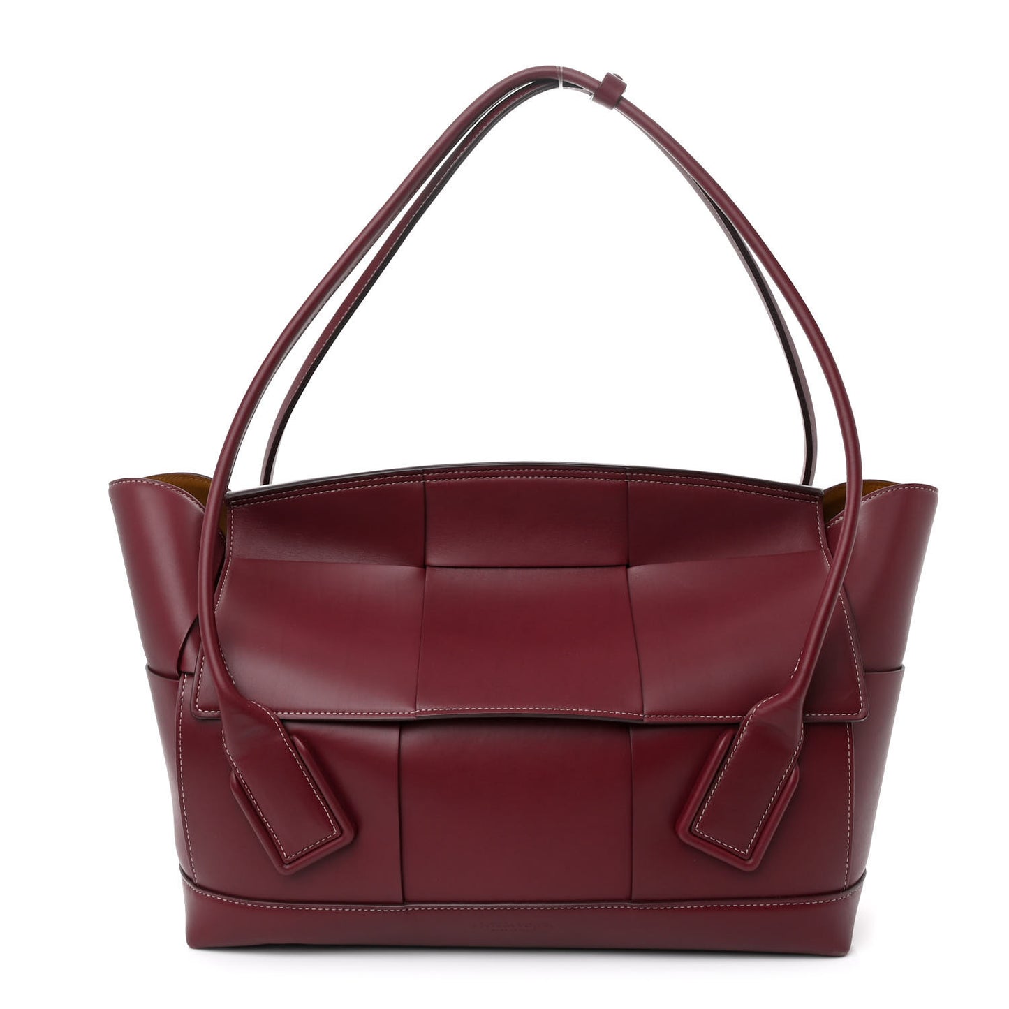 French Calfskin Maxi Intrecciato Large Arco Bordeaux