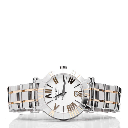 Tiffany Stainless Steel 18K Yellow Gold 30mm Atlas Automatic Watch 3 of 6