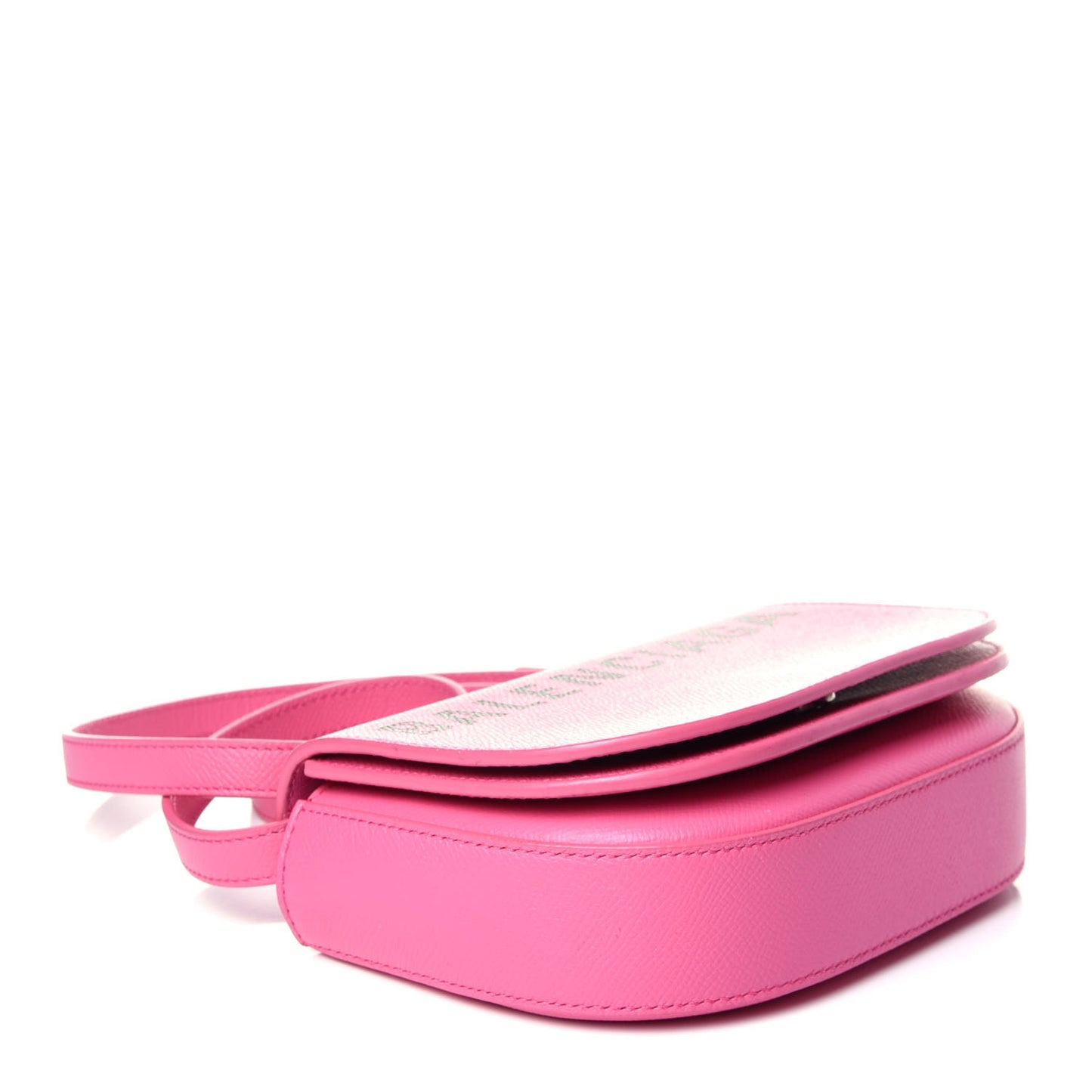 Signature Grained Calfskin Logo Print Ville Day Bag XS Rose Bubblegum Black