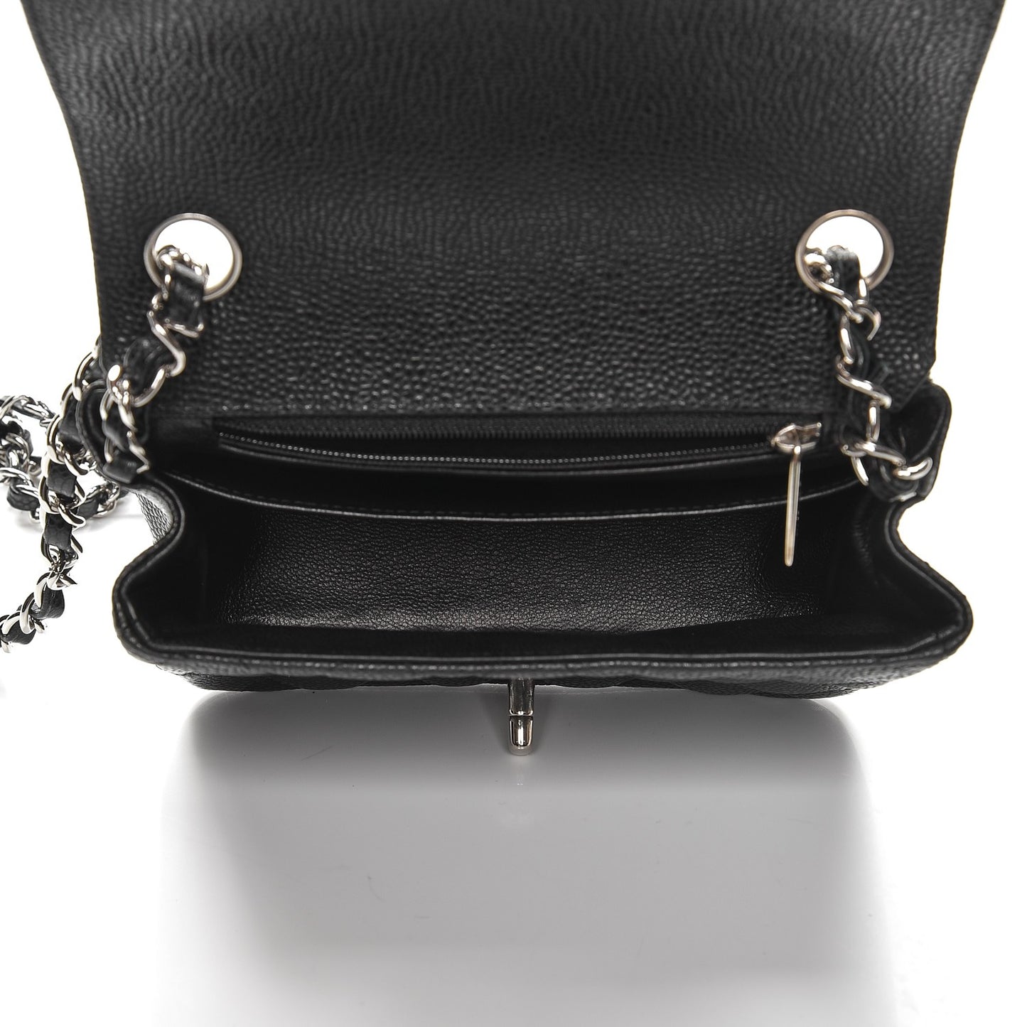 Caviar Quilted Mini Square Flap Black