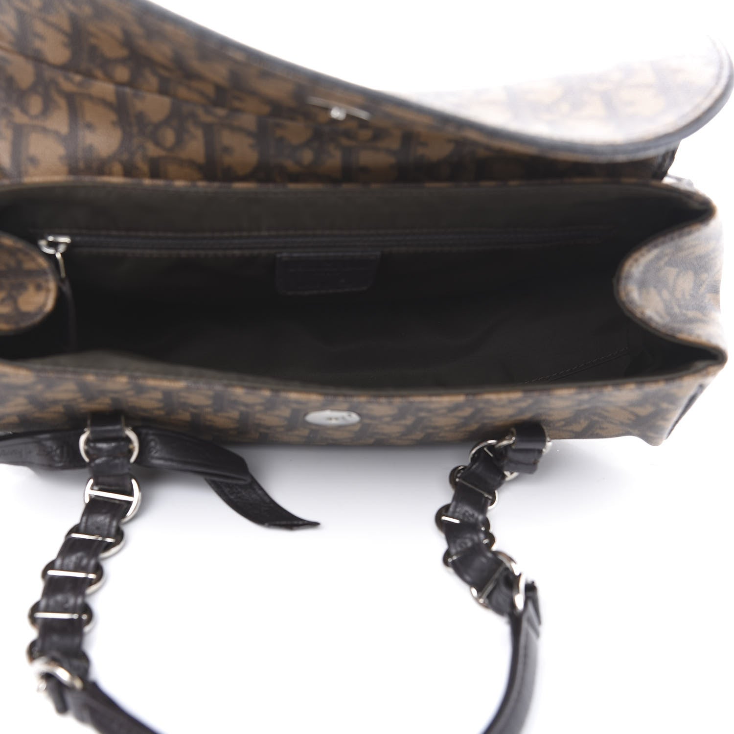Christian Dior Monogram Romantique Trotter Bag Brown 4 of 13