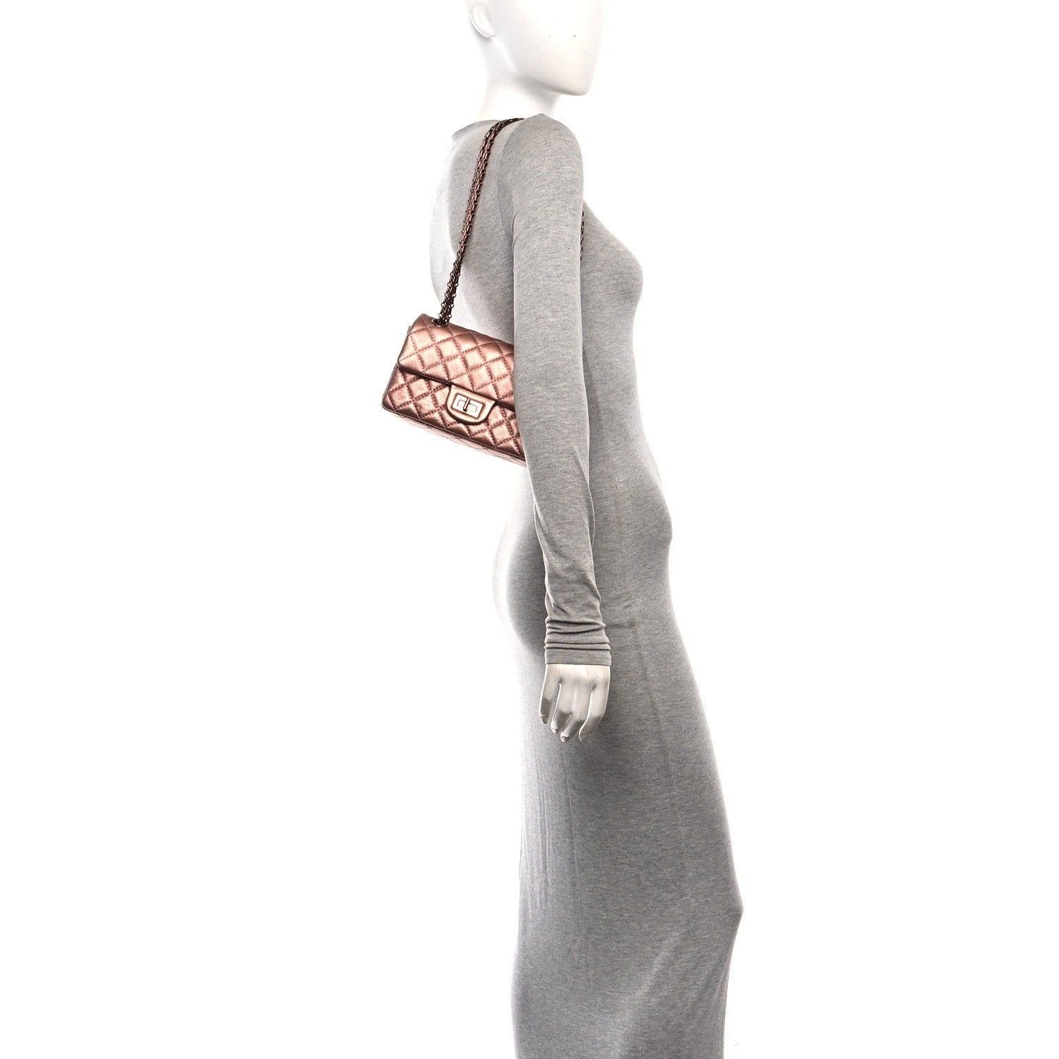 Chanel Metallic Grained Calfskin Quilted 2.55 Reissue Mini Flap Copper Pink Copper Pink 2 of 10