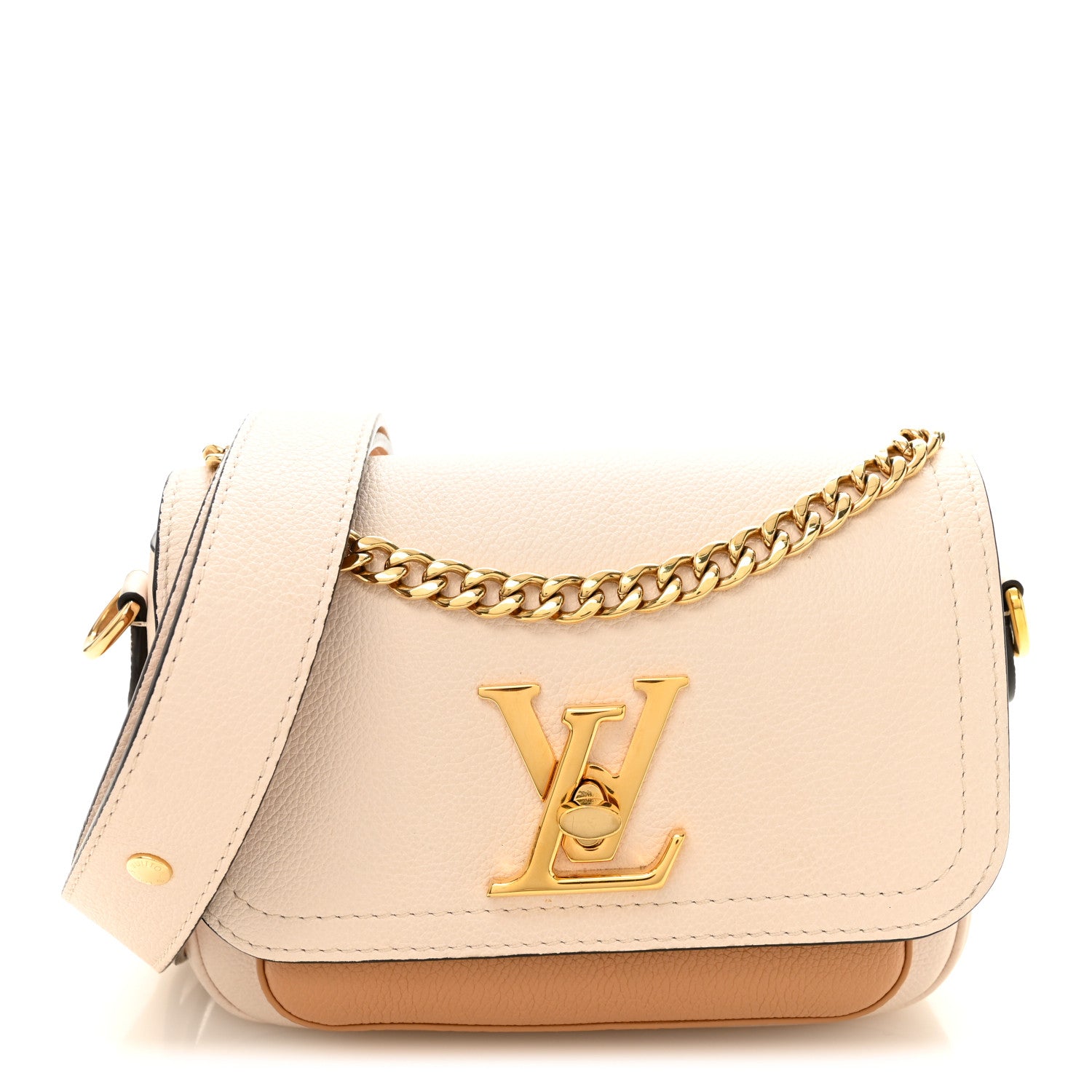 Louis Vuitton Grained Calfskin Lockme Tender Quartz 1 of 10