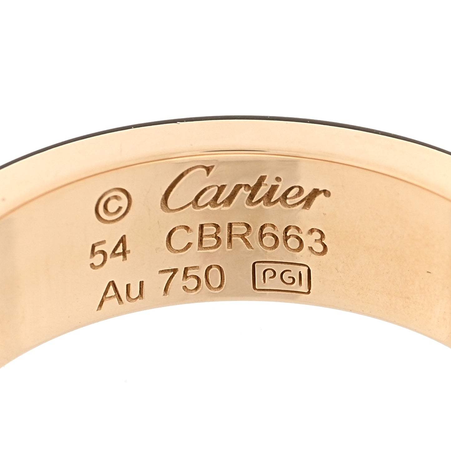 18K Yellow Gold 3 Diamond 5.5mm LOVE Ring 54 7