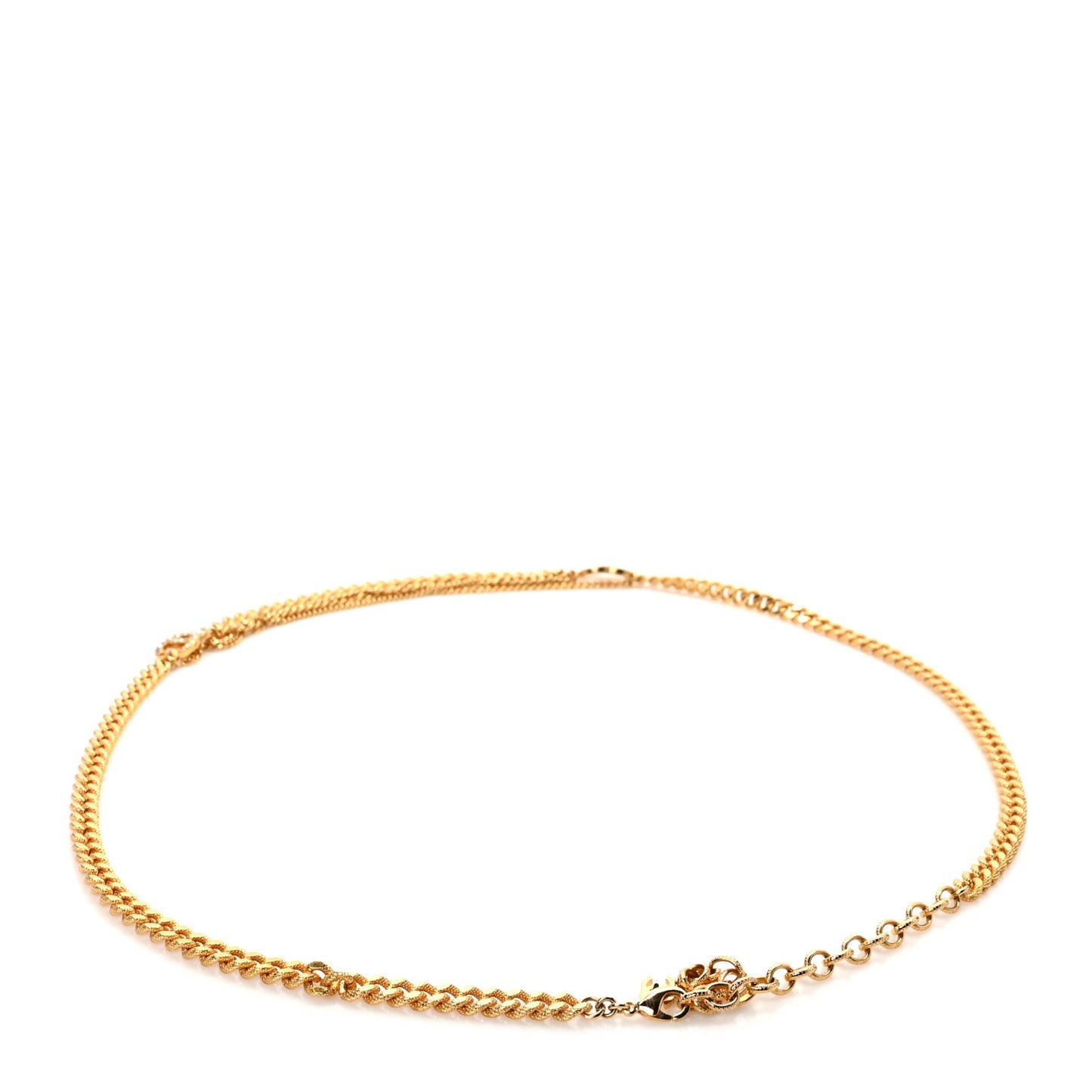 Crystal CC Multi Strand Chain Belt Gold