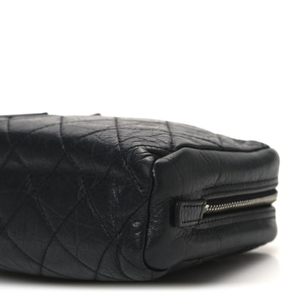 Chanel Aged Calfskin Quilted Cambon Cosmetic Case Black 10 of 10