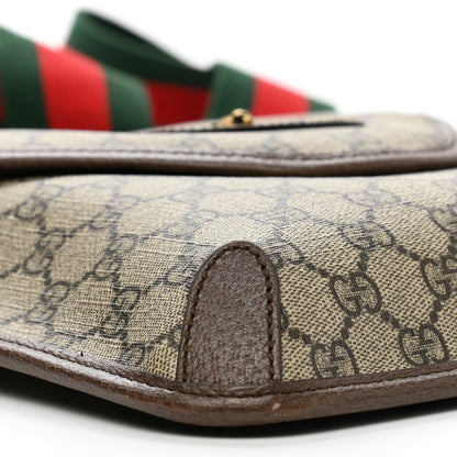 Gucci GG Supreme Monogram Web Medium Neo Vintage Flap Messenger Bag Beige New Acero 9 of 12