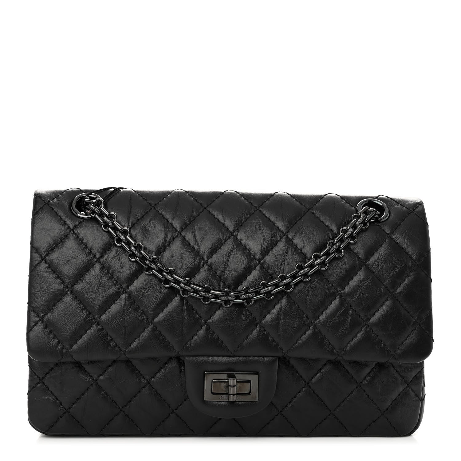 Chanel Aged Calfskin Quilted 2.55 Reissue 225 Flap So Black 1 of 10