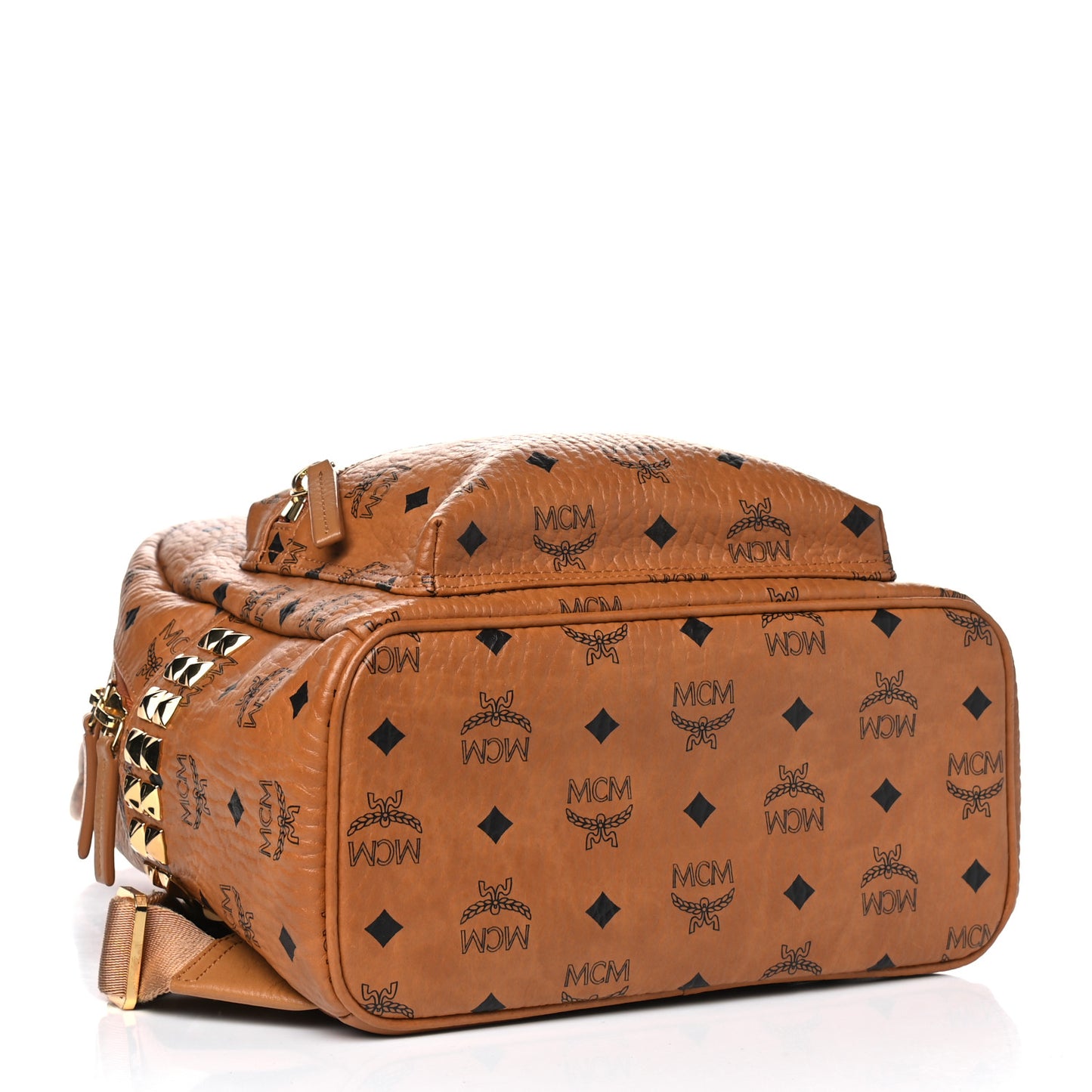 Visetos Small Side Stud Stark Backpack Cognac