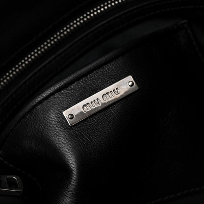 Miu Miu Nappa Matelasse Crystal Flap Clutch Black 10 of 23
