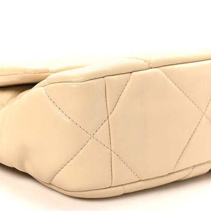 Chanel Lambskin Quilted Medium Chanel 19 Flap Beige 9 of 10