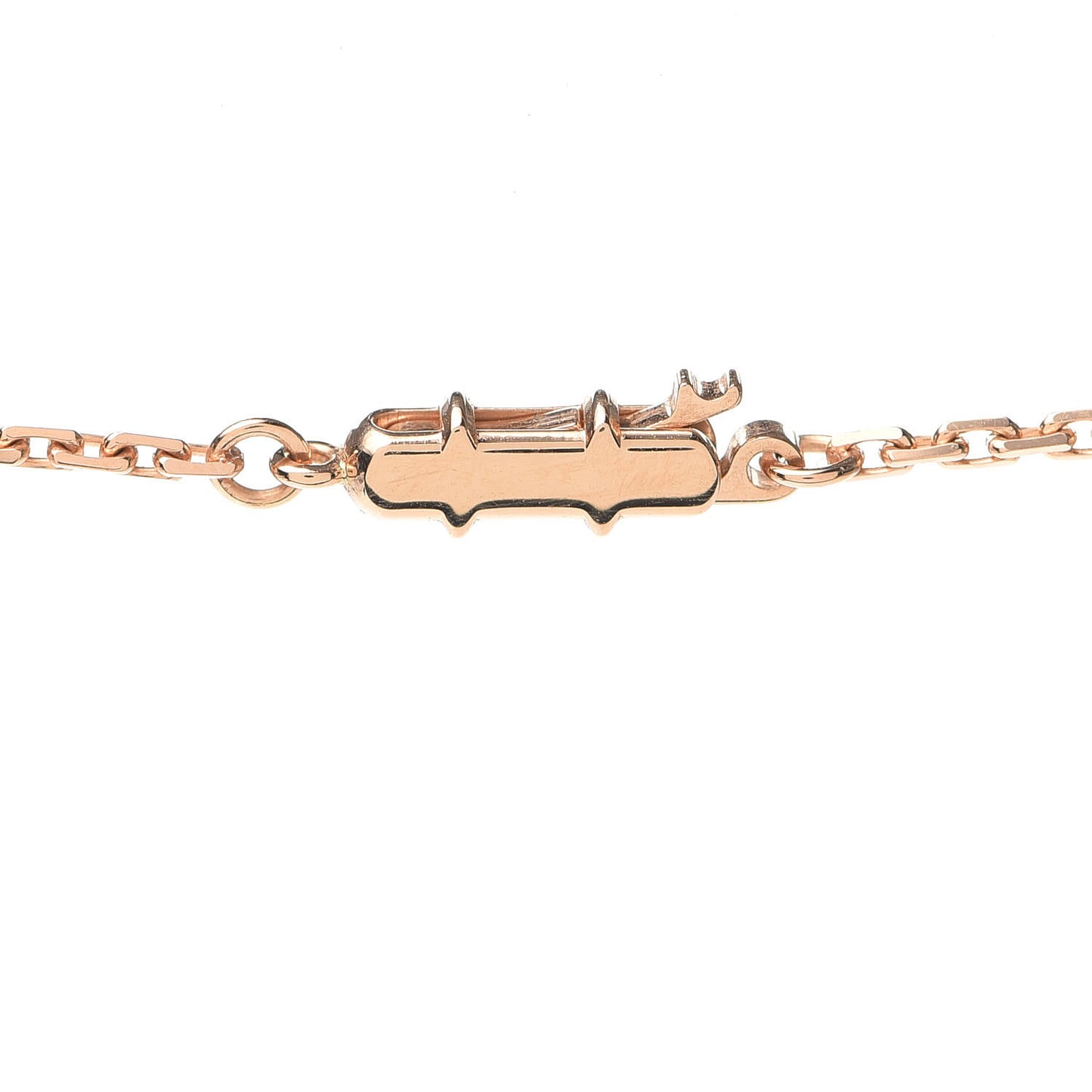 18K Pink Gold Diamond LOVE Paved Necklace