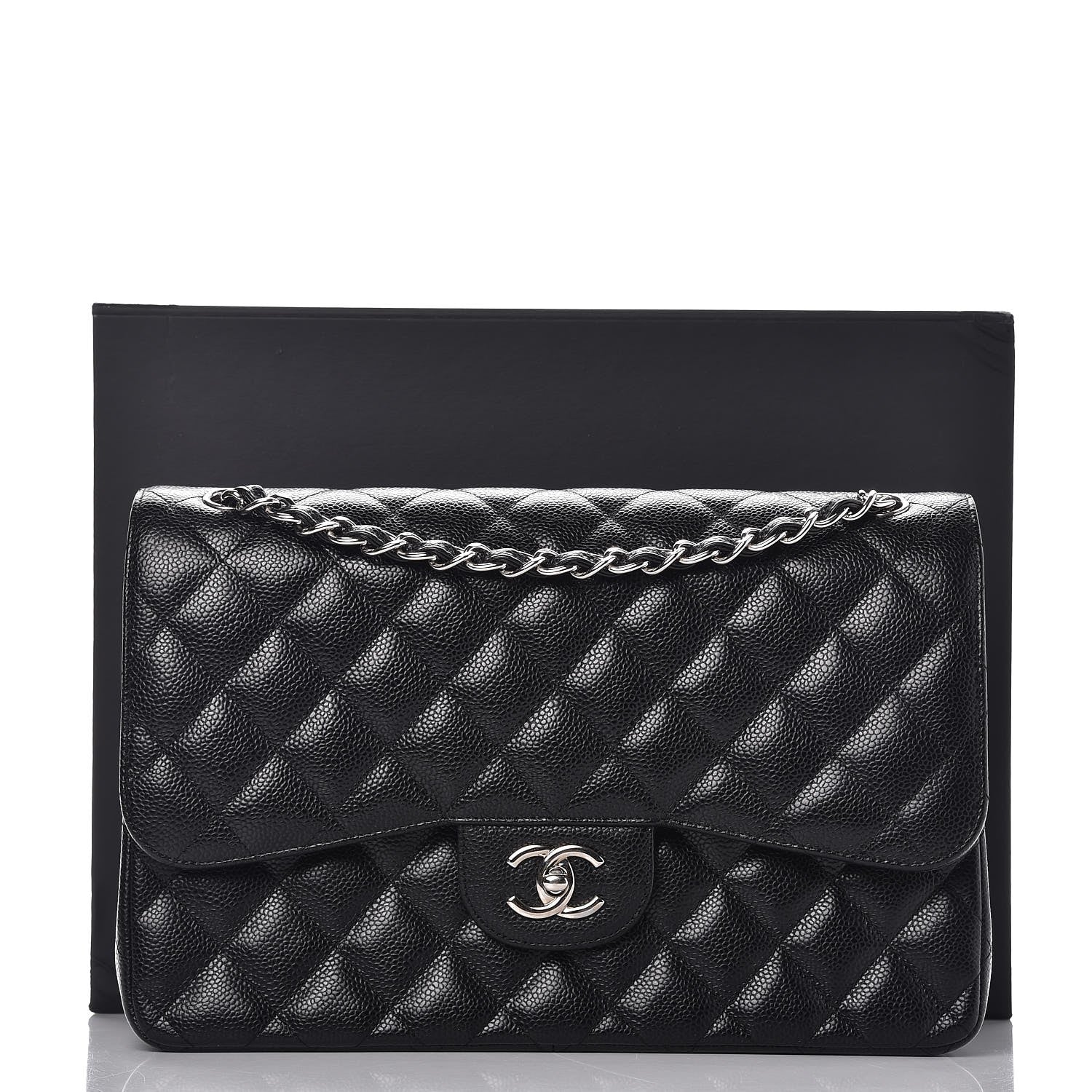 Chanel Caviar Quilted Jumbo Double Flap Black 9 of 9