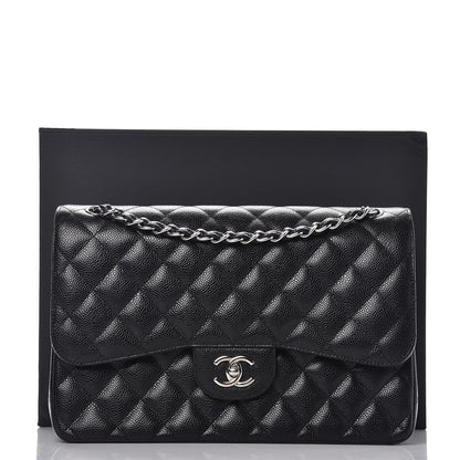 Chanel Caviar Quilted Jumbo Double Flap Black 9 of 9