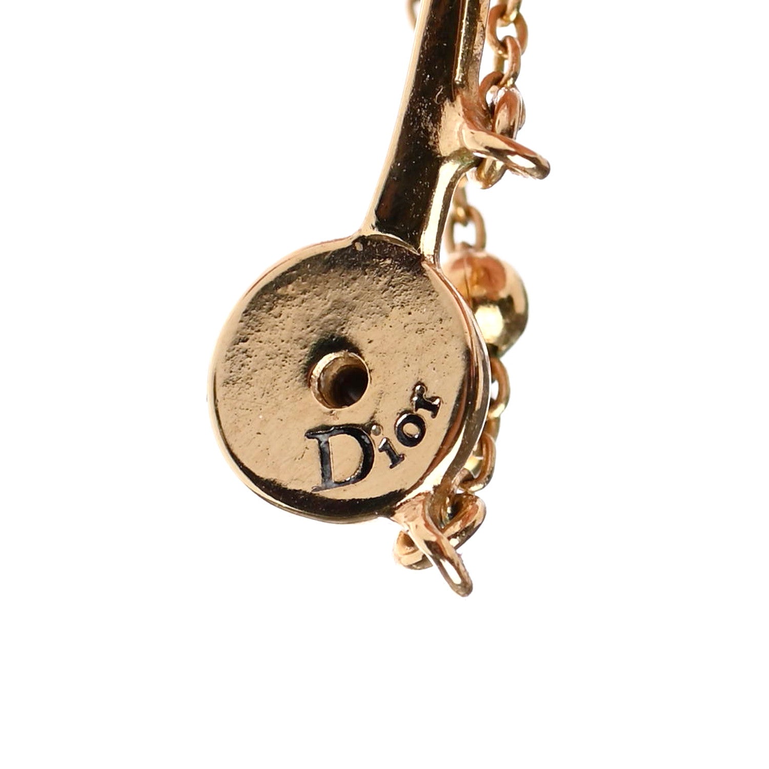 Christian Dior Pearl Shiny-D Earring Gold 4 of 4