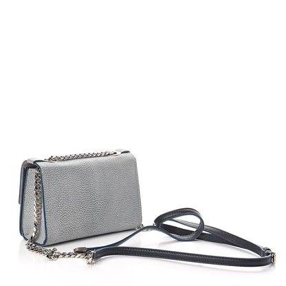 Jimmy Choo Washed Grainy Goatskin Mini Rebel Crossbody Bag Latte Denim 3 of 8
