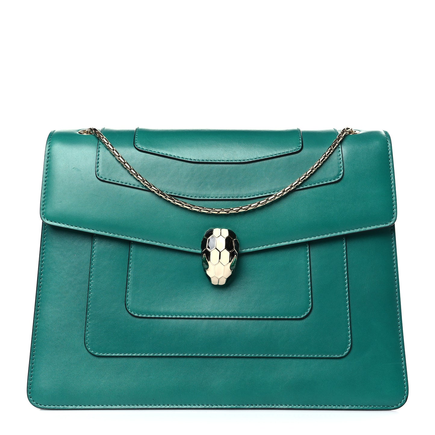 Calfskin Serpenti Forever Crossbody Emerald Green