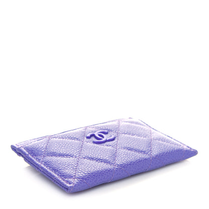 Chanel Caviar Quilted Incognito Card Holder Purple 4 of 14