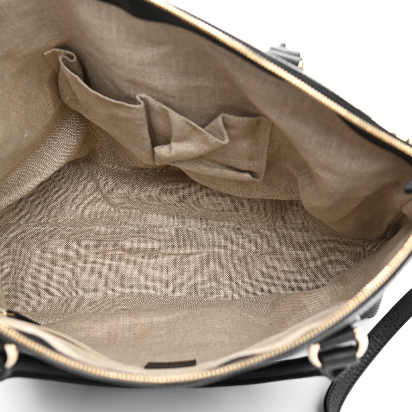 Dollar Calfskin Large GG Charm Dome Satchel Tote Black